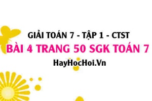 Giải bài 4 trang 50 Toán 7 Tập 1 SGK Chân trời sáng tạo